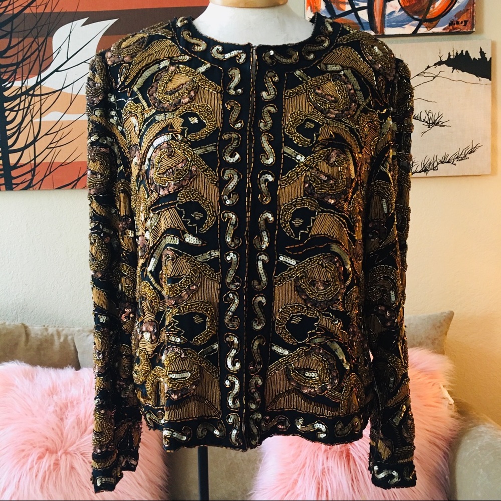 VTG Marshall Field’s sequined evening jacket